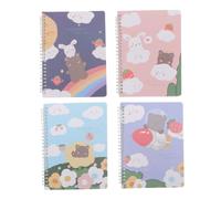 COHEALI 4pcs Coil Notepads Paper Notebooks Simple Fashionable Design Assorted Color Plan Work Organize Work Creative Writing To-do List for Office Workers and Teachers