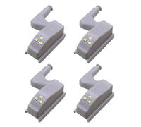 COHEALI 4pcs Cupboard Cabinet LED Hinge LED Hinge Lights Abs Material White Bright Lighting Easy to Use Find Items Easily for Home Office