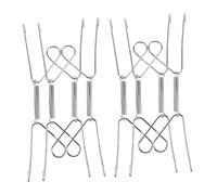 COHEALI 4pcs Invisible Wire Plate Hanger for Wall, Stainless Steel W-Shaped