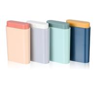 COHEALI 4pcs Medicine Storage Portable Simple Case Holder Sealing Container Abs Material Not Easy to Deform Journey Travel Pill Organizer Random Color