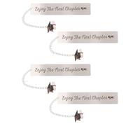 COHEALI 4pcs Metal Graduation Book Marker Set with Smooth Finish and Creative Graduation Cap Design for Reading and Class of 2026 Graduates
