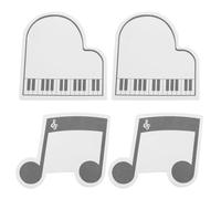 COHEALI 4pcs Music Note Adhesive Pads Piano Note Shape Self-stick Paper Notepads with Tearable Adhesive Sheets Colorful Creative Design for Music Teacher Appreciation and Concert Party