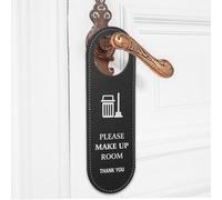 COHEALI 4pcs Not Disturb Door Hanger Sign Privacy Indicators Double-sided Layout Reversible Design Artificial Leather Quick Message Changes Adaptable Functionality for Residential Spaces