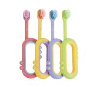 COHEALI 4pcs Oral Care Brush with Soft Bristles and Ergonomic Grip Handle for Training Proper Brushing Techniques and Gentle Cleaning of Teeth and Gums, Suitable for Babies