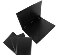 COHEALI 4pcs Plastic File Folders for Documents with Double Slots Design, Organizing Papers and Test Paper Storage, Black Office Supply for Efficient Document Management