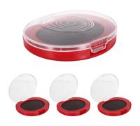 COHEALI 4pcs Red Fingerprint Ink Pads for Precise Fingerprint Collection and High Definition Prints, Quick-Drying Seal Paste Pads for Homes and Classroom Activities
