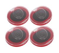 COHEALI 4pcs Red Fingerprint Ink Pads Quick-Drying Finger Print Pad with Seal Paste and Plastic Material for Notary Supplies and Classroom Activities