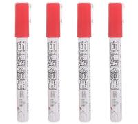COHEALI 4pcs Red Oil Based Paint Markers for Monument and Rock Restoration, Precise Filling and Easy to Handle Pens, for Garden Stone Surfaces and Memorial Stone Maintenance