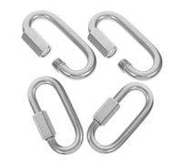 COHEALI 4pcs Stainless Steel D Shape Chain Coupling Links with Tight Ring Closure, High Strength Durability and Multi-compatibility for Emergency Repairs and Logistics Lines
