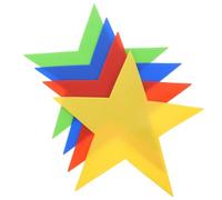 COHEALI 4pcs Star Shape Carpet Markers Pvc Floor Spot Marking Pads Creative Design Colorful Non-slip Surface for Football Practice Increasing Player Velocity