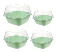 COHEALI 4pcs Strainer Bowl Vegetable Fruit Colander Double Layered Plastic Pet Kitchen Supplies Drain Basket for Home Kitchen Storing Fruits and Vegetables