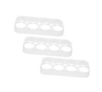 COHEALI 4pcs Transparent Egg Holder for Fridge Stackable Clear Plastic Egg Storage Box with Slots Space Saving Organizer Tray for Kitchen Countertop Refrigerator Secure and Easy to Clean