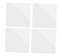 COHEALI 4Pcs White Acrylic Mirror Board 10X10Cm Photo Reflection Plates for Makeup Photography Background Studio Posing Props