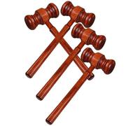 COHEALI 4pcs Wooden Judge Gavel Set with Mallet Props for Role Play, Law Gavel Costume Accessory, Courtroom Hammer for Judicial and Lawyer Cosplay