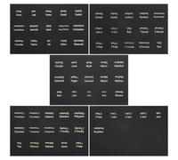 COHEALI 5 Sheets Bible Index Tabs Index Tab Stickers PVC Adhesive Sticker Black Efficient Bible Reading Easy-to-Read Font Accessory for Women