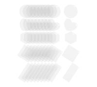 COHEALI 50 Pieces Acrylic Keychain Blanks Rectangle, Hexagon, Circle, Heart Shapes Holes for Sublimation, DIY Decoration, and Crafting Accessories