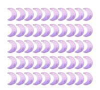 COHEALI 50pcs Blue Purple Glitter Moon Charms for Jewelry Making DIY Pendants Crescent Shape Pendants for Bracelets Necklaces Keychains and Use Craft Accessories