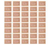 COHEALI 50pcs Khaki Card Envelopes with Heart Clasp Detail and Unique Window Design, Mini Greeting Card Holders for Valentine's Day and Party Invitations, Rectangular Paper Envelopes