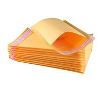 COHEALI 50pcs Orange Kraft Paper Bubble Mailer Bags Pe Lining, Waterproof and Impact Absorbent Padded Envelopes for Home and Schools Mailing and Shipping