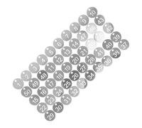 COHEALI 50pcs Stainless Steel Number Tags Key Tags with Elegant Hollow Design Round Metal Resisting Wear for Commercial Use and Exhibition Hall Identification