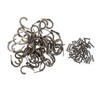 COHEALI 50pcs Zinc Alloy Antique Single Wall Hooks for Coats and Hats, Sturdy and Rust-Resistant Retro Coat and Hat Hangers, for Garages and Offices