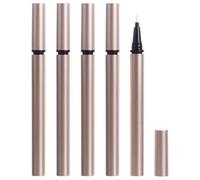 COHEALI 5pcs 1ml Empty Liquid Eyeliner Tubes in Golden Plastic Refillable Eyeliner Containers for Storing or Nail Oil for Cosmetic Wholesalers and Salons