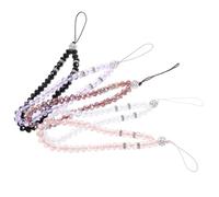 COHEALI 5pcs Cellphone Lanyard Pendant Beaded Phone Chain Lightweight Phone Decoration Artificial Crystal Polyester Bohemian Fashionable Eye-catching Accessories for On-the-go Use