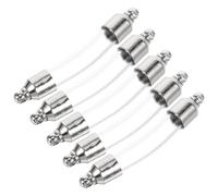 COHEALI 5Pcs Glass Vial Pendant Bottles with 6Mm Curved Tube and White Copper Screw Caps Small Wish Bottles with Lids for DIY Craft Suitable for Sand and Jewelry