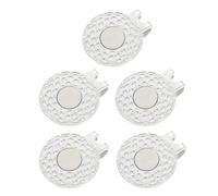 COHEALI 5pcs Hat Clips Portable Ball Marker Zinc Alloy Smooth without Burrs Fashion Design Silver Golf Course Souvenir for Clubs