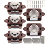 COHEALI 5pcs Keyless Push Button Latch Zinc Alloy and Abs Door Latch Lock Minimalist Style No Key Required Not Easy to Rust for Furniture and Rv