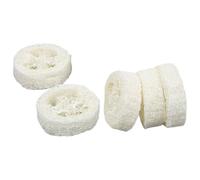 COHEALI 5pcs Loofah Scrubber Soap Mat Simple Natural Shape Beige Loofah Material Multi-Function Soap Tray Keep Dry Prevent Dropping for Home Bathroom Use