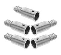 COHEALI 5pcs Metal Threaded Broom Adapter Broom Handle Extension Adapter Threaded Joint Silver Aluminium Alloy and Mop Window Cleaning Housekeeping