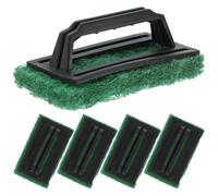 COHEALI 5pcs Screen Printing Ink Remover Scrub Pads with Handle, Powerful Cleaning Efficiency for Mesh Frames and Kitchen Utensils, Sturdy Pp and Scouring Pad Material, for Reclaiming