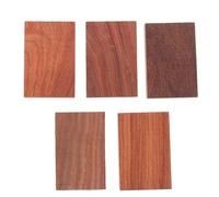 COHEALI 5PCS Timber Hand Decor Wood Ring Blank Wood Blanks Hard Blocks for Square Blocks Decor Art Supplies en Small Leaf red Sandal