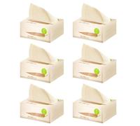 COHEALI 6 Packs Natural Bamboo Pulp Tissue Paper Soft Absorbent Extraction Paper Towels Unbleached for Home and Restaurant Use Eco-Friendly and Healthy Household Napkins