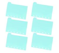 COHEALI 6 Sheet A7 Binder Index Dividers with Multifunctional Design, Green Pp Material, Minimalist Style, for Budget Planners and School Use, Versatile Plastic Notebook Page Separators