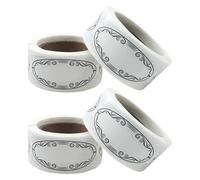 COHEALI 600pcs Self Adhesive Oval Mason Jar Labels in White Paper for Food Storage Containers, Removable and Stylish, for Meal Organisation and Packaging, 4 Rolls