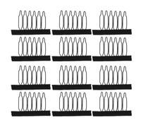 COHEALI 60pcs Steel Teeth Wig Making Clips Comb with 6 Teeth Carbon Steel Fabric Construction, Convenient to Use for DIY and Barber Shop Hair Accessories