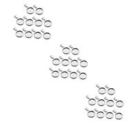 COHEALI 60pcs Sterling Silver Necklace Chain Compatible DIY Pendant Holder Round Cork Base Jewelry Base Craft Accessories