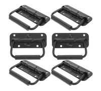 COHEALI 6pcs 100mm Spring Loaded Pull Handles Black Steel Toolbox Handles Cabinet Door Pulls Heavy Duty for Industrial Equipment and Storage Chests