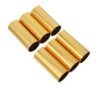 COHEALI 6pcs E14 Metal Candle Socket Sleeves for Ceiling Lamps, Gold Color 25mm Diameter x 60mm Length, Compatible with European Style Crystal Chandeliers, Hanging Lamp Light Replacement