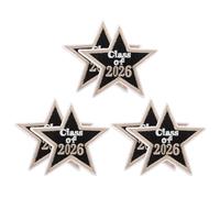 COHEALI 6pcs Embroidered Star Iron on Patches for Jackets and Backpacks, Easy DIY Application with Unique Five-Pointed Star Design, for Graduation W lothing Decoration and Daily Style
