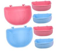 COHEALI 6pcs Feeding Bowl Pet Feeder Bowl Washable Smooth Surface Easy to Clean Polypropylene Pet Cage Accessory for Hamster Rat