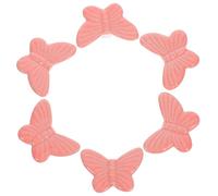 COHEALI 6pcs Pink Butterfly Ceramic Drawer Knobs Single Hole Cabinet Handles for Kitchen Cupboards Wardrobe Dresser Furniture Pulls Easy to Clean and Enhances Home Decor