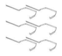 COHEALI 6pcs Rain Gutter Rack Brackets Iron Heavy Duty Integrated Structural Support Silver High-Efficiency Rainwater Management for Commercial Buildings and Industrial Applications