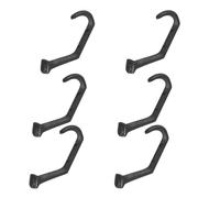 COHEALI 6pcs Rustic Cast Iron Wall Hung Coat Hooks with Curved Nail Design, Heavy Duty Sturdy Iron Material, Distressed Black Finish, for Entryway or Stair Corners to Hang Coats and Bags