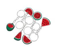 COHEALI 6pcs Watermelon Keyring Cartoon Hanging Charm Adorable Pendant Keychain Decor for Birthday and Watermelon Theme Parties Durable Lightweight PVC