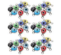 COHEALI 70pcs Stainless Steel Evil Eye Necklace Pendants with Creative round Demon Eye Design, Versatile Compatibility and Reliable Material for DIY Craft and Formal Events