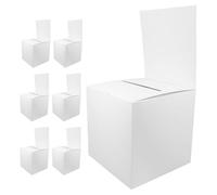 COHEALI 7pcs White Cardboard Raffle Ticket Holder with Slot, Large Capacity Fundraising Donation Box, Easy Assembly Multipurpose Suggestion and Voting Collection Case for Group Activities