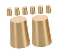 COHEALI 8 Pcs Brass Furniture Feet Cone-shaped Chair Foot Pads with Fine Grips Resistant to Deformation and Damage Elegant Minimalist Design for Home Decor